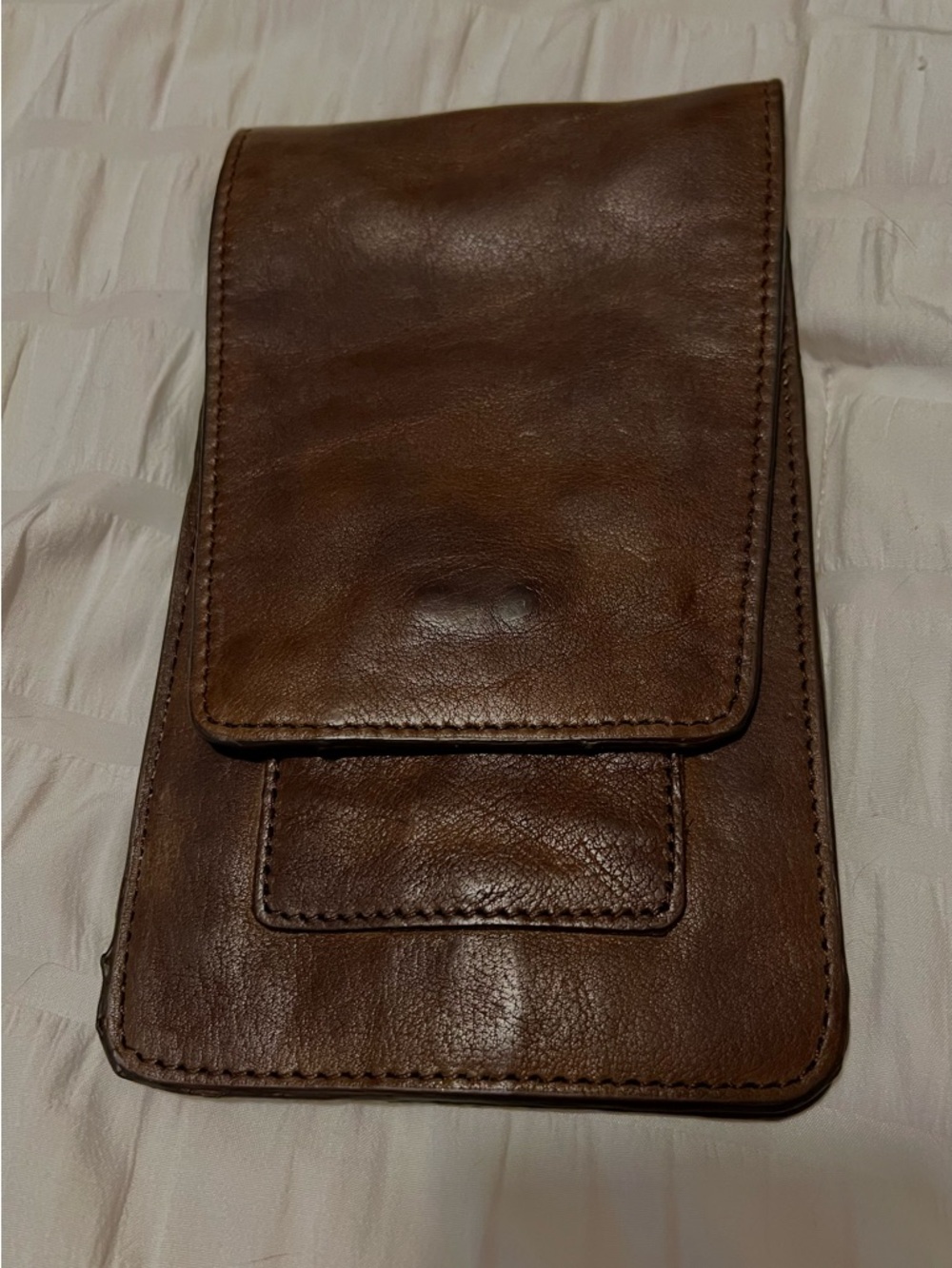 Men's Brown Leather Crossbody Pouch